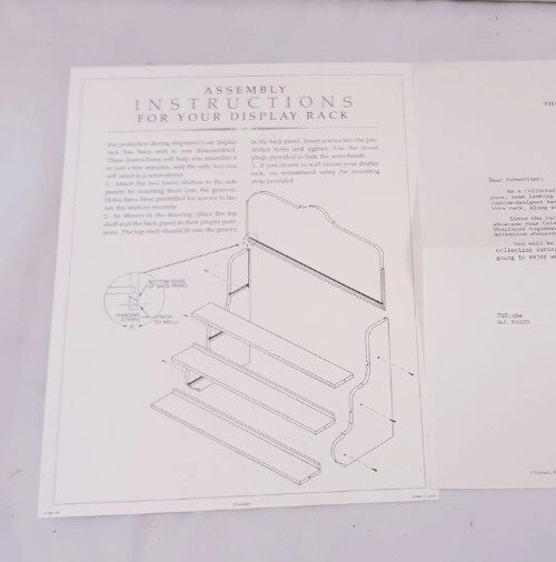 NEW Franklin Mint Colonial Cats Wood Wall Rack Display Shelf