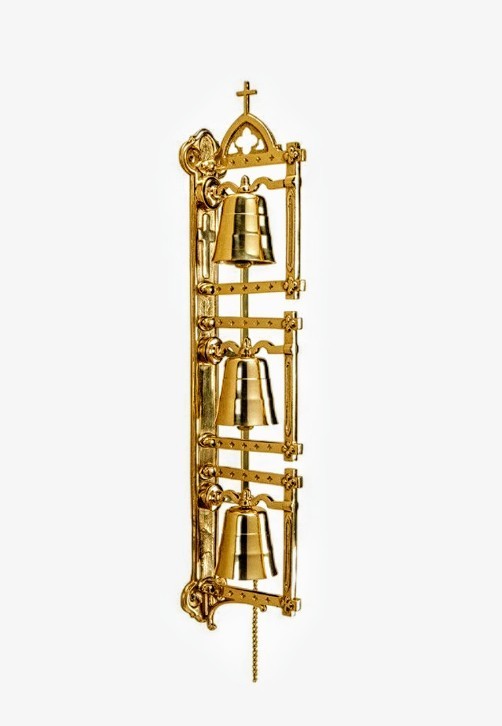 Three Bell Sanctuary Church Altar Bells for Mass 6 1/2\ Three Bell Sanctuary Church Altar Bells for Mass 6 1/2\