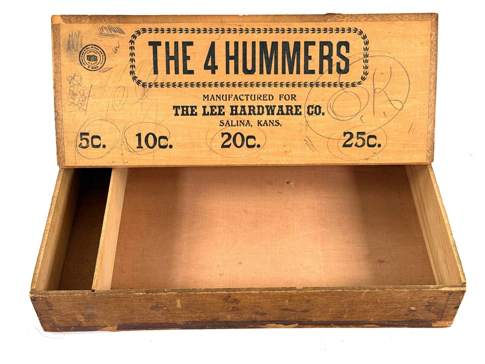 RARE 1920s H.D. Lee Hardware 4 Hummers Lock Store Advertising Display Salina KS
