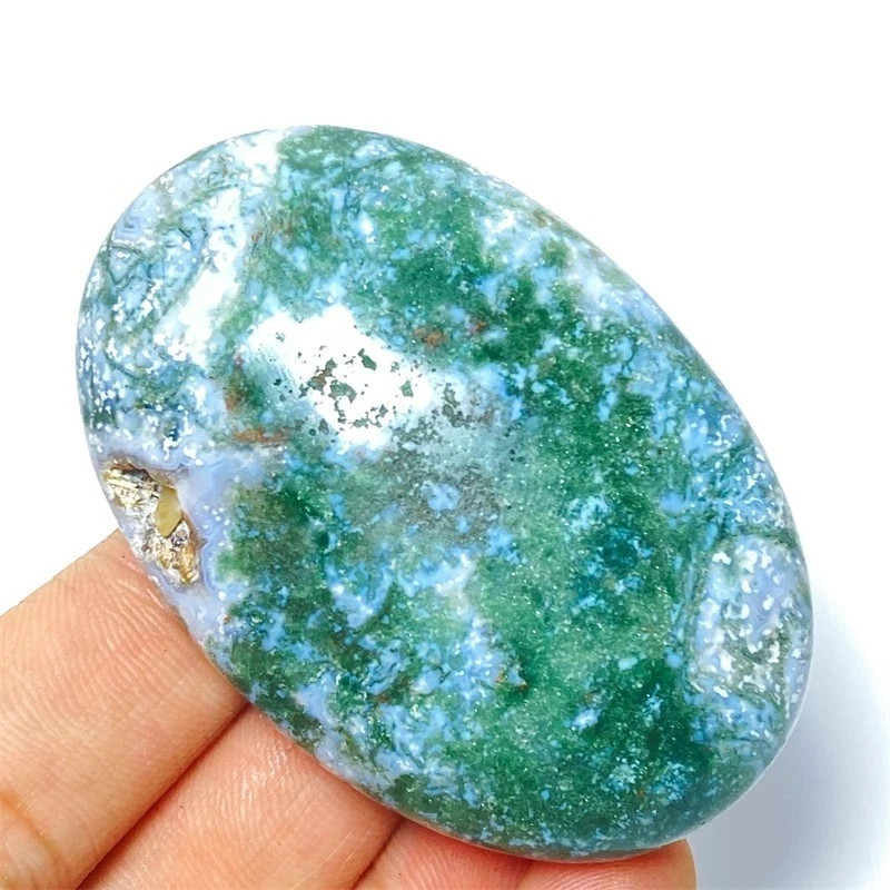 68g Natural Ocean Grass Agate Geode Crystal Stone Gemstone