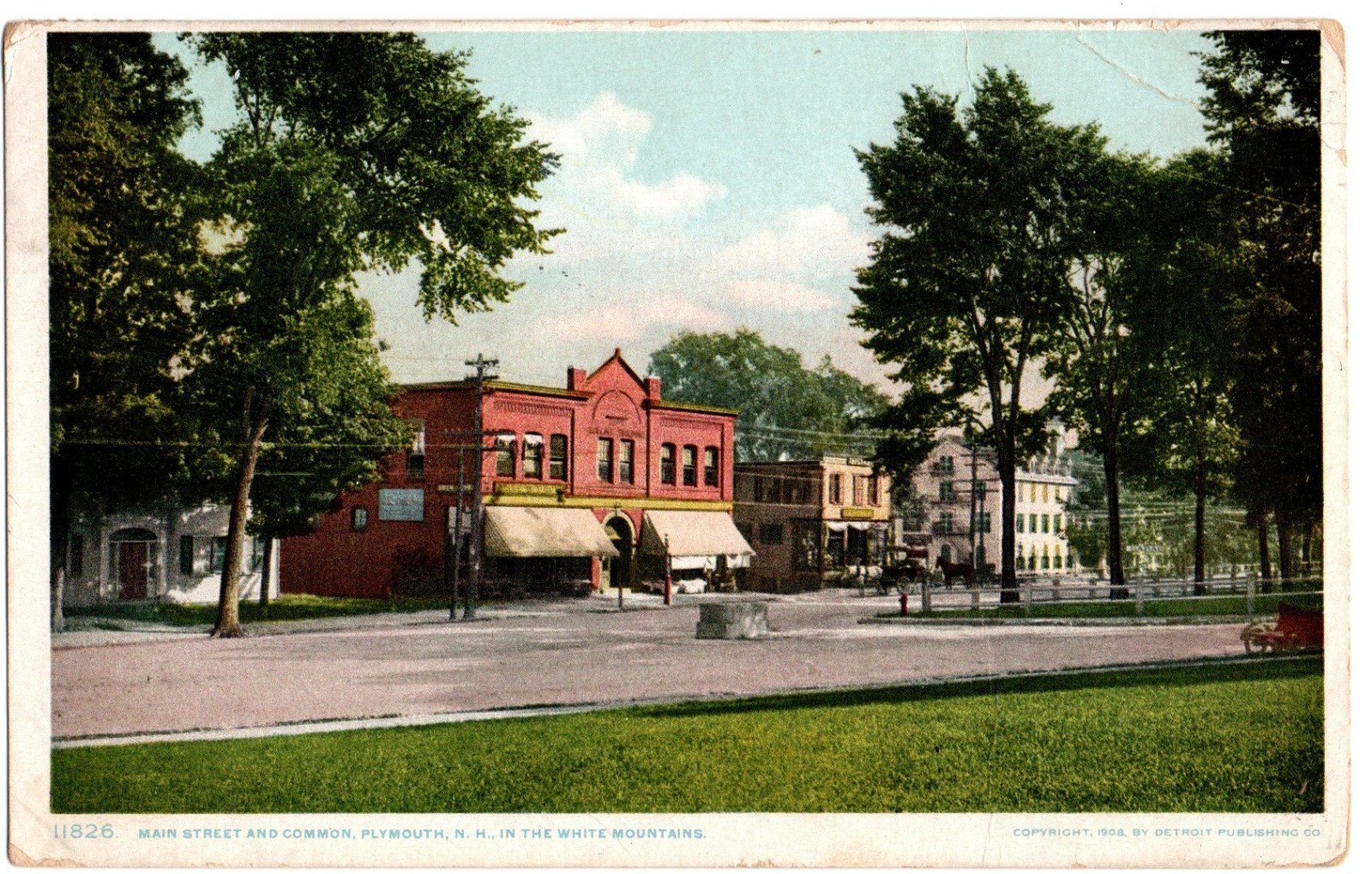 Plymouth, NH New Hampshire 1913 Postcard, Main Street Scene, Detroit Publishing Plymouth, NH New Hampshire 1913 Postcard, Main Street Scene, Detroit Publishing