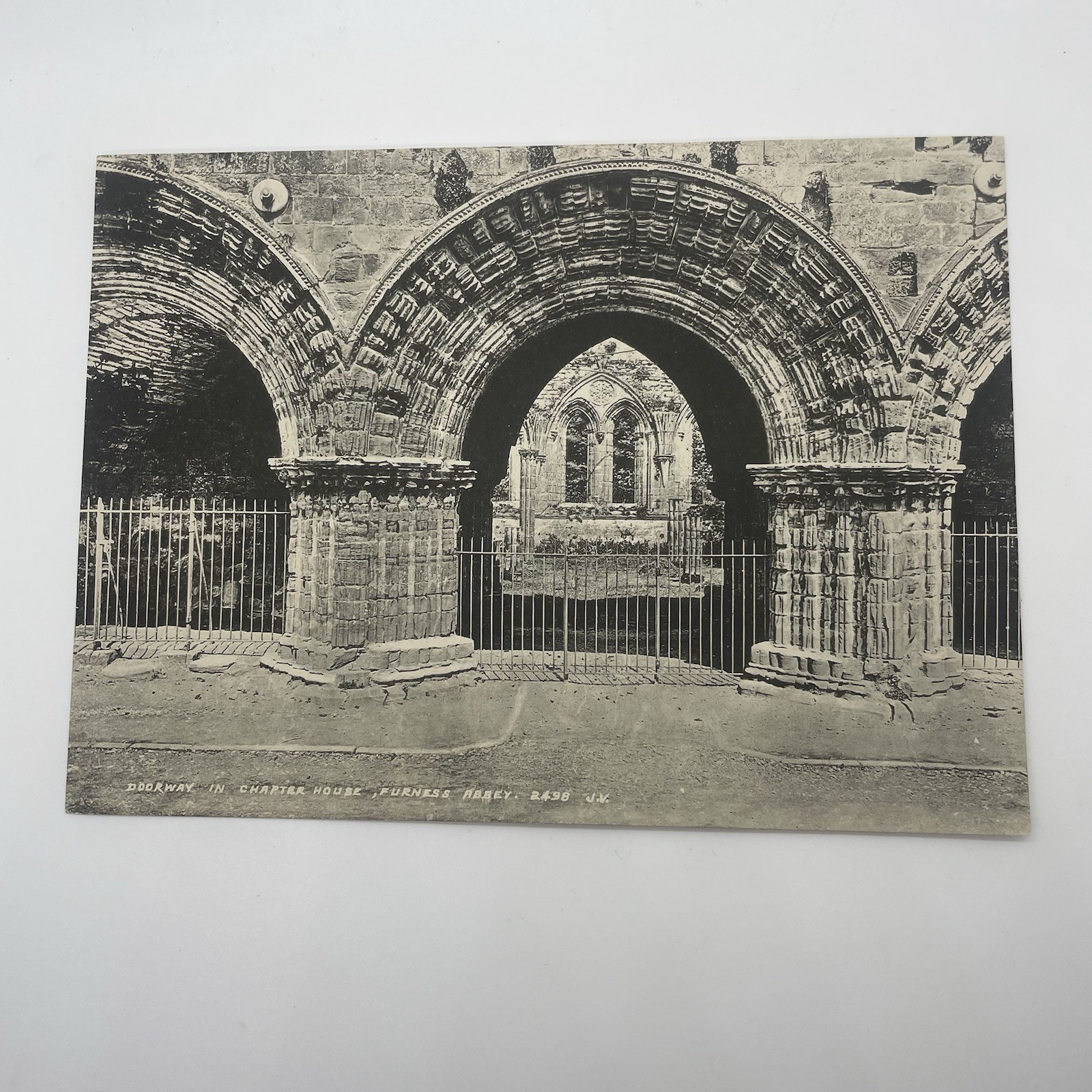 James Valentine PHOTOGRAPHY - 8 Photogravures - Furness Abbey England Antique