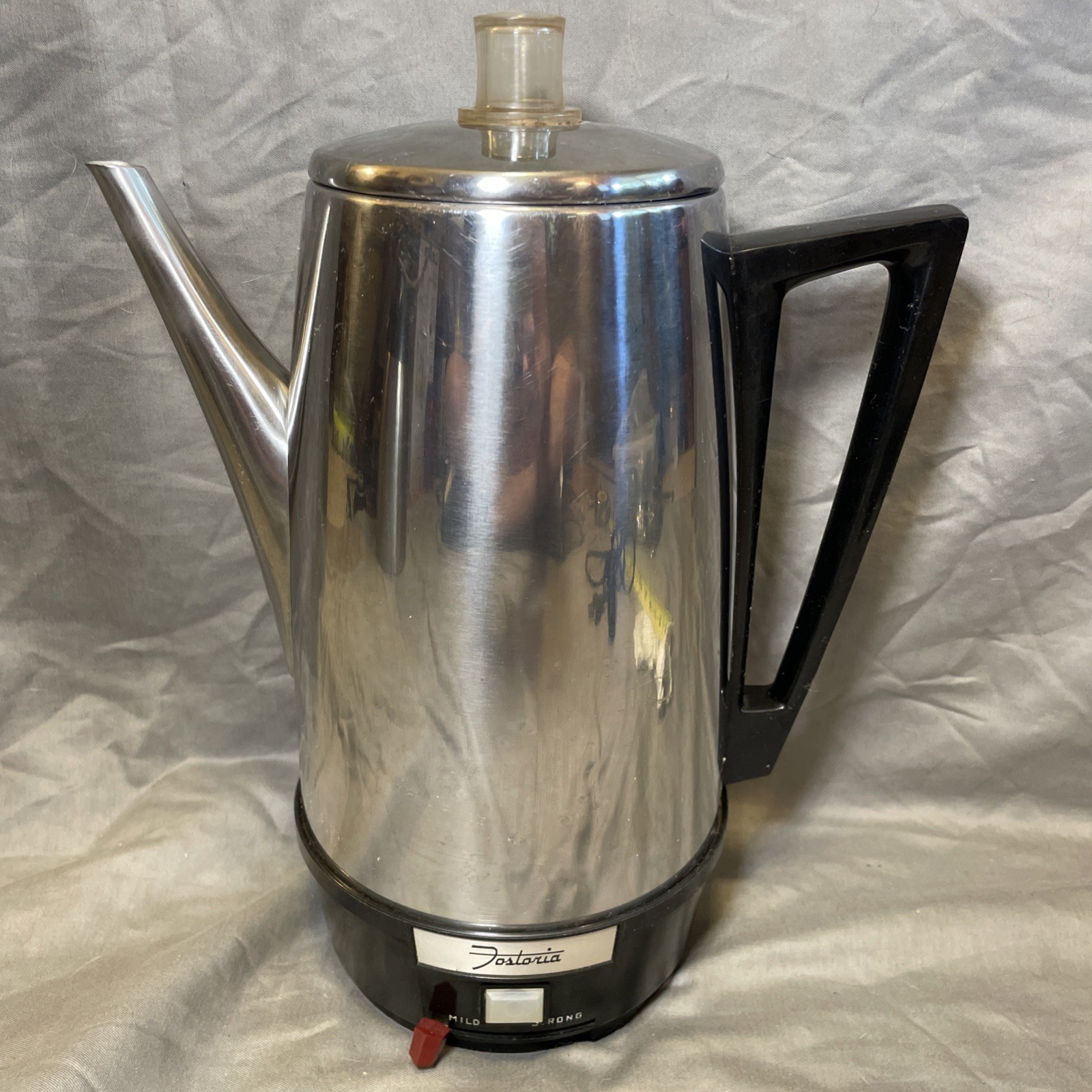 VTG MCM Fostoria McGraw Edison Stainless Electric Percolator 43119 Coffee Tested