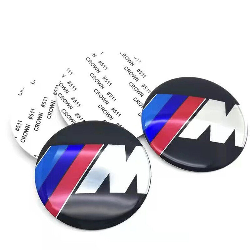 4X Wheel Rim Cover Hubcaps Emblem Sticker Decal 56mm Fit for B-M-W