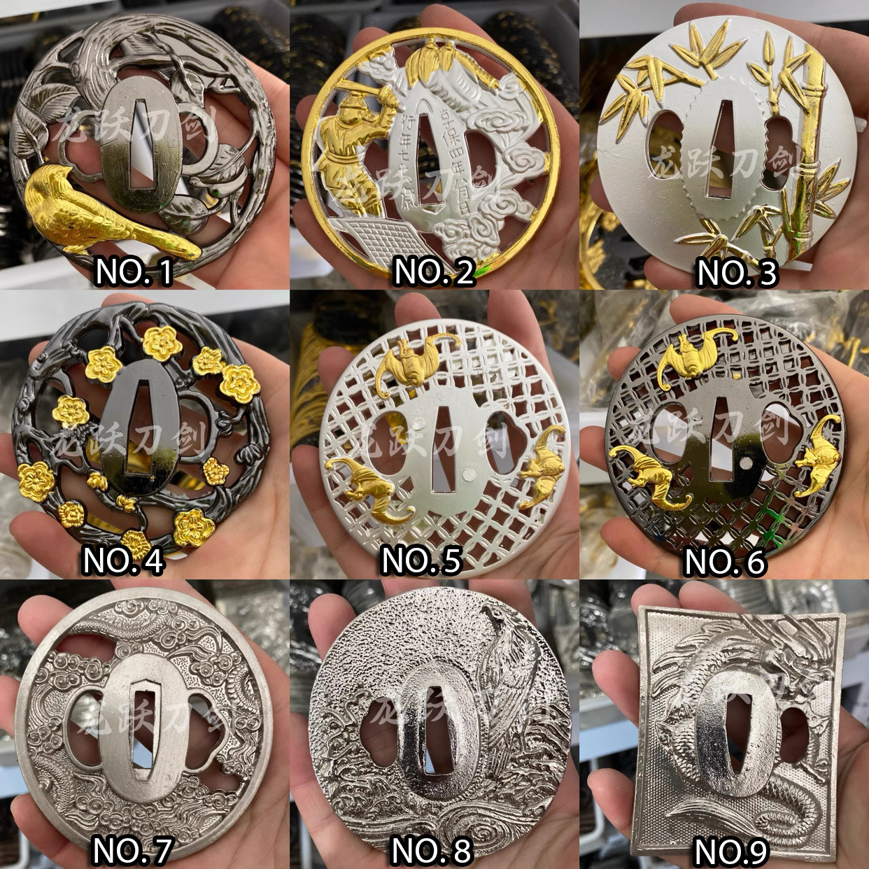 Various Alloy Tsuba Hand Guard For Japanese Samurai Sword Katana Wakizashi