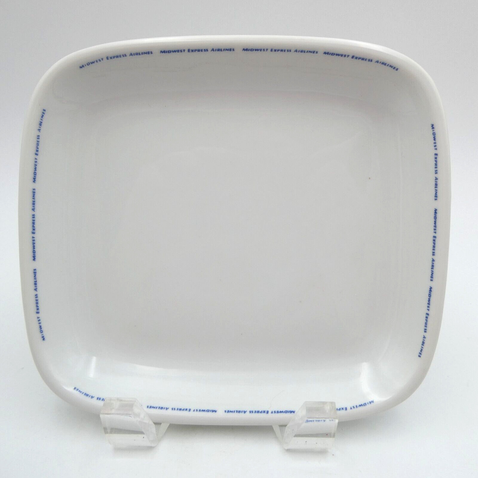 Midwest Express Airlines Snack Tray Plate 6.75x6 inch Rectangle ABCO CA-01 VTG