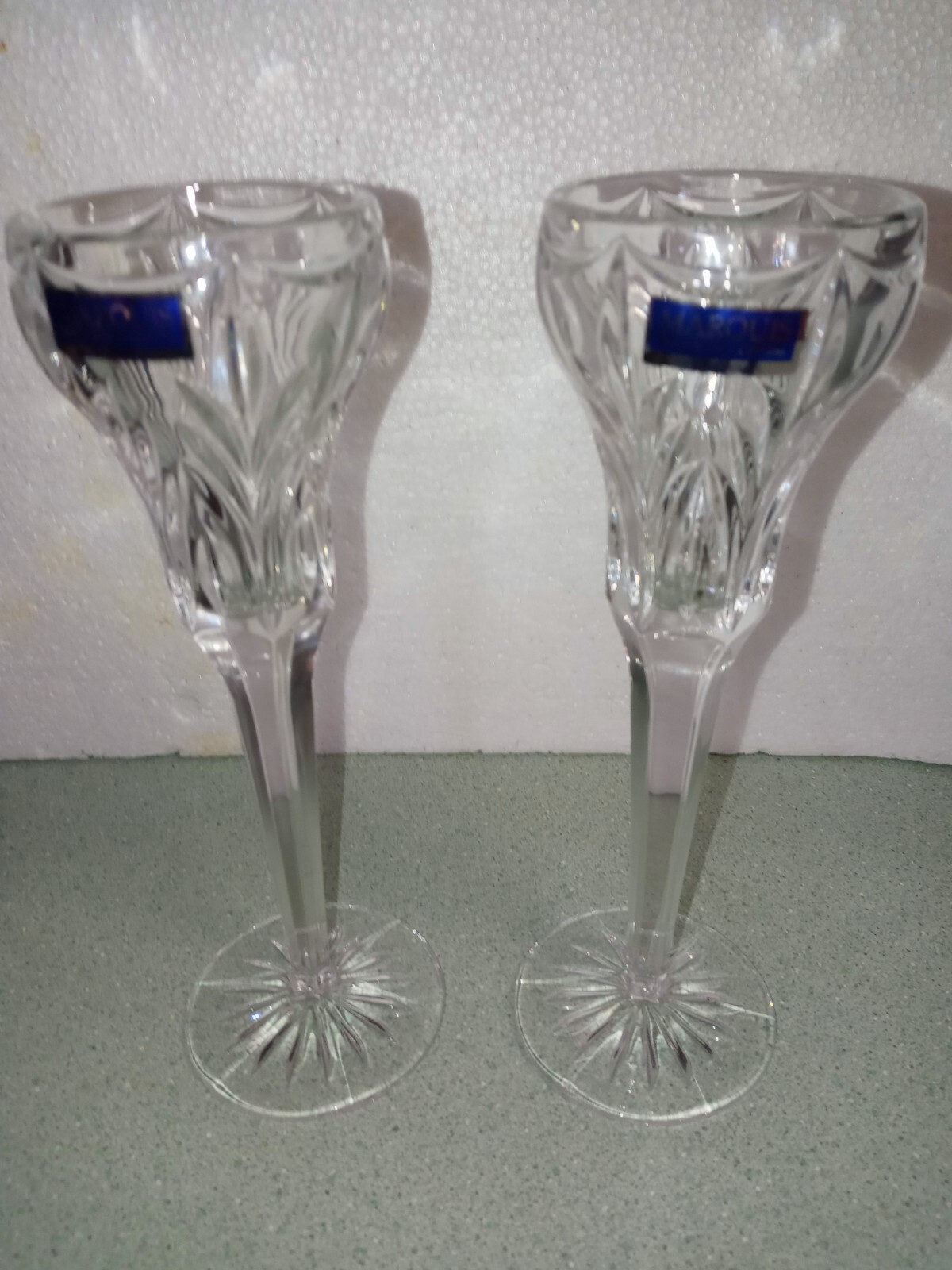 MARQUIS WATERFORD CANTERBURY CANDLESTICKS  (2)  8 3/8\