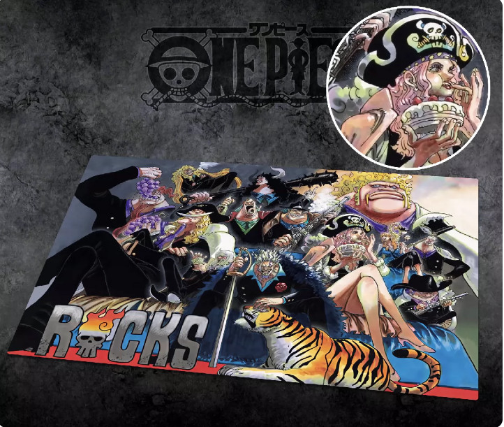 Rocks Pirates  One Piece Playmat OPCG TCG Card Game Play Mat 60*35cm