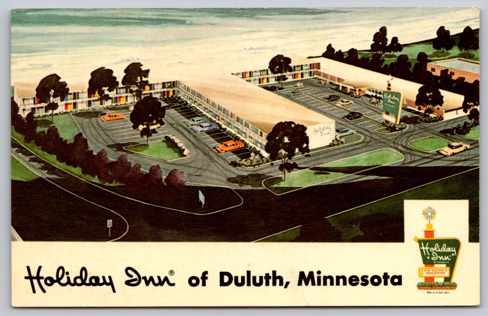Postcard Holiday Inn of Duluth Minnesota 1960s