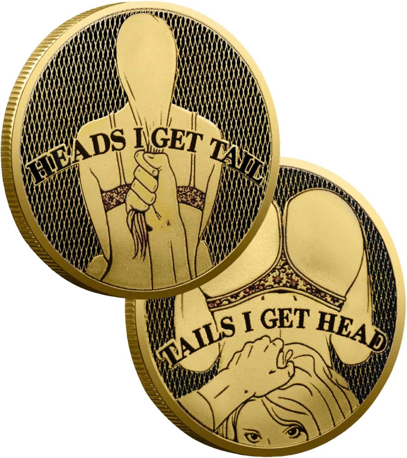 Funny Heads and Tails Challenge Coin – Double-Sided Lucky Token – ‘Heads I... Funny Heads and Tails Challenge Coin – Double-Sided Lucky Token – ‘Heads I...