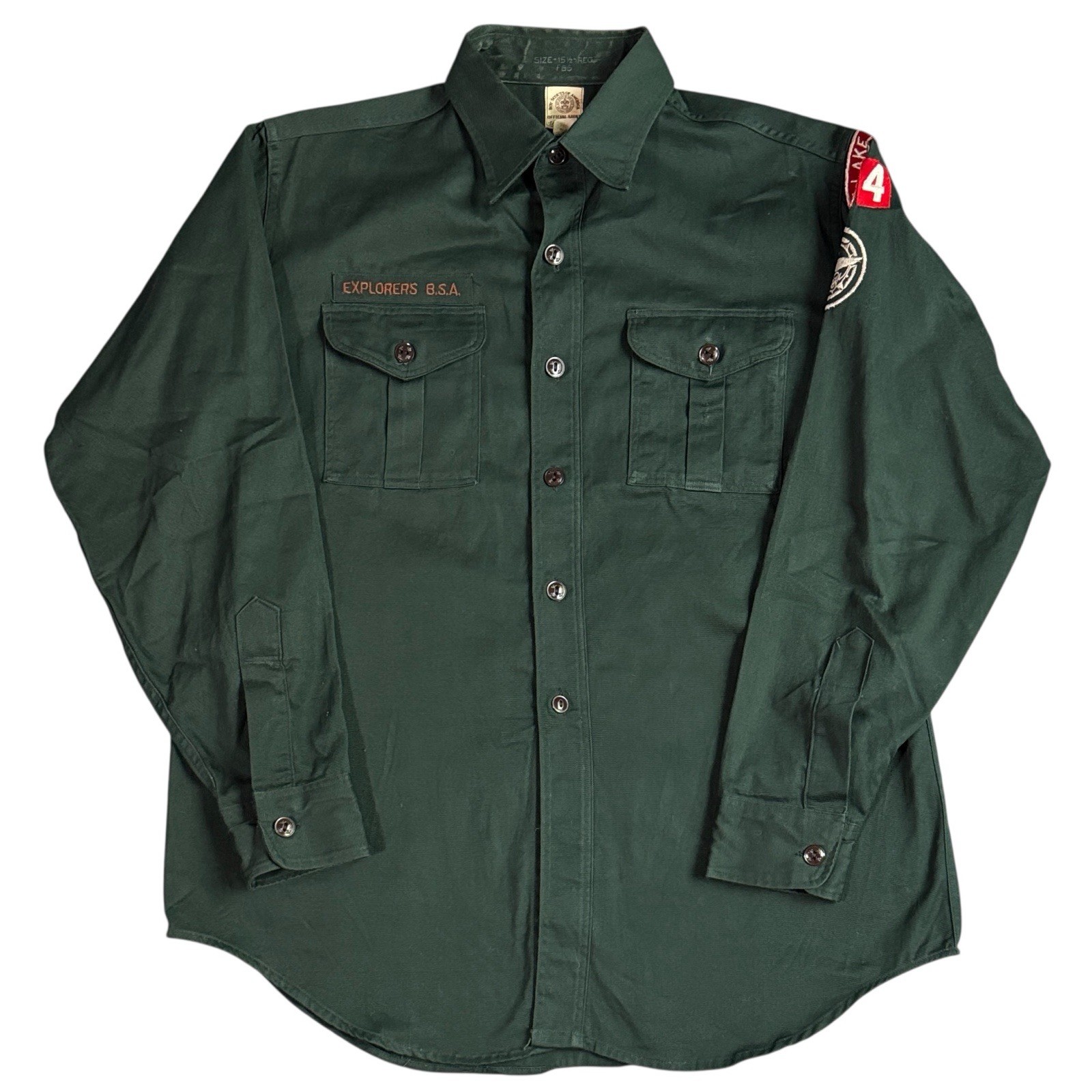 Vintage 1950s BSA Boy Scout Explorer Shirt Patched Salt Lake City Men’s L