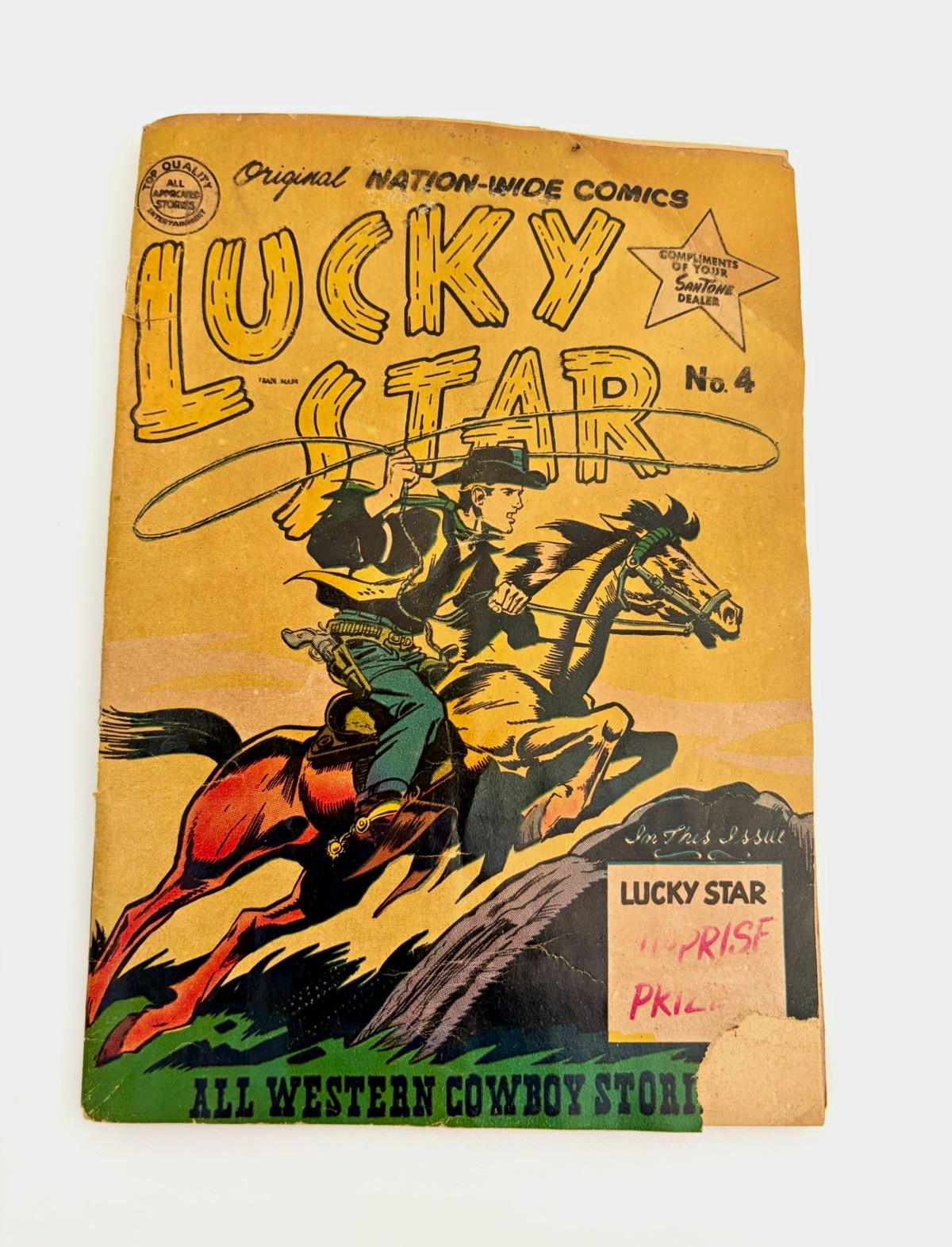 RARE Nation-Wide Comics Lucky Star #4 “Boss of the Rails” Jack Davis Golden Age