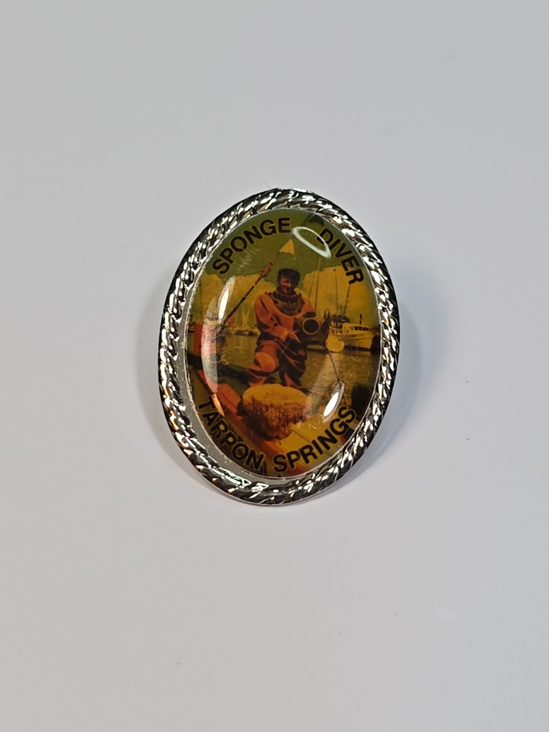Sponge Diver Travel Souvenir Lapel Pin Tarpon Springs Florida