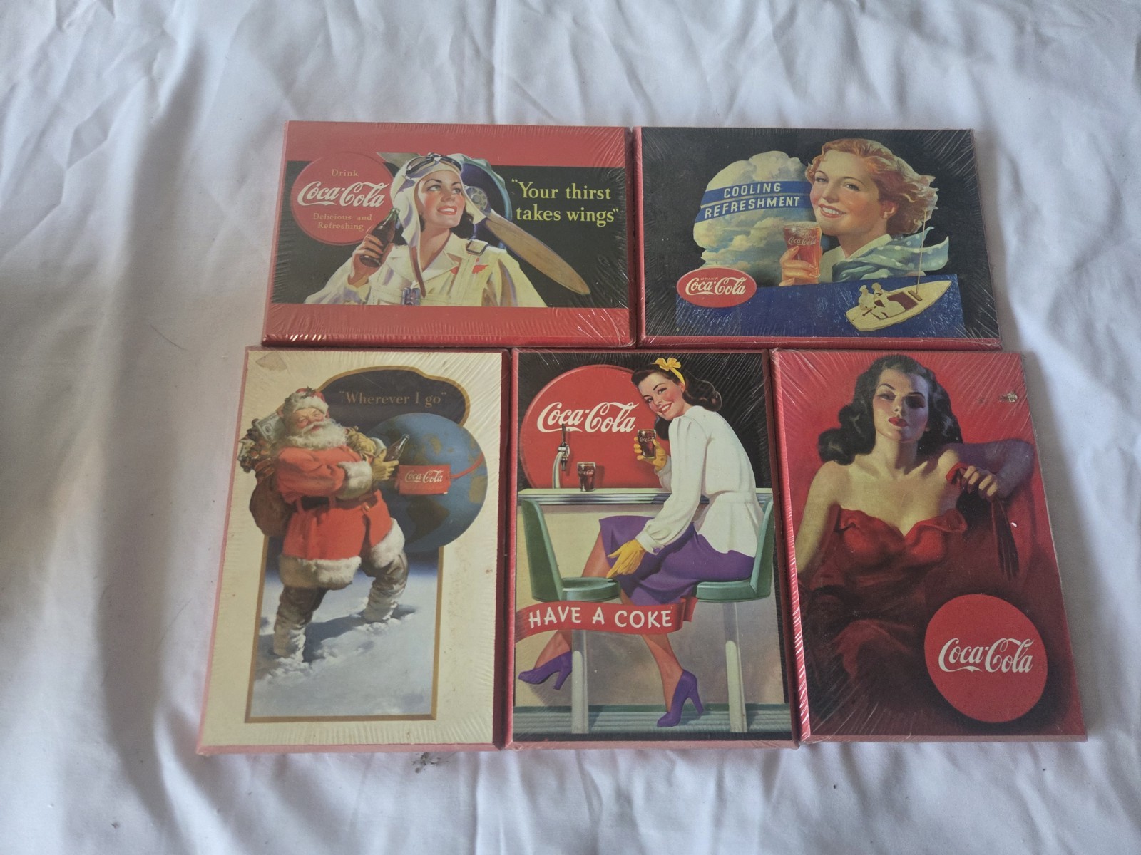 Vintage Coca-Cola Advertising Reproduction Prints set of 5 Vintage Coca-Cola Advertising Reproduction Prints set of 5