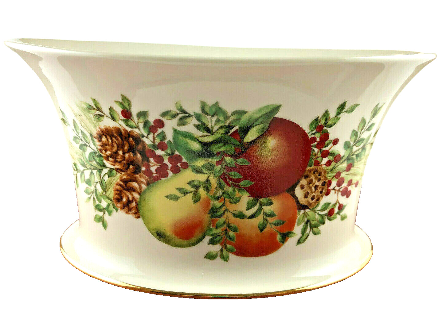 Lenox Williamsburg BOXWOOD & PINE cachepot, Centerpiece, Serving Bowl  NIB