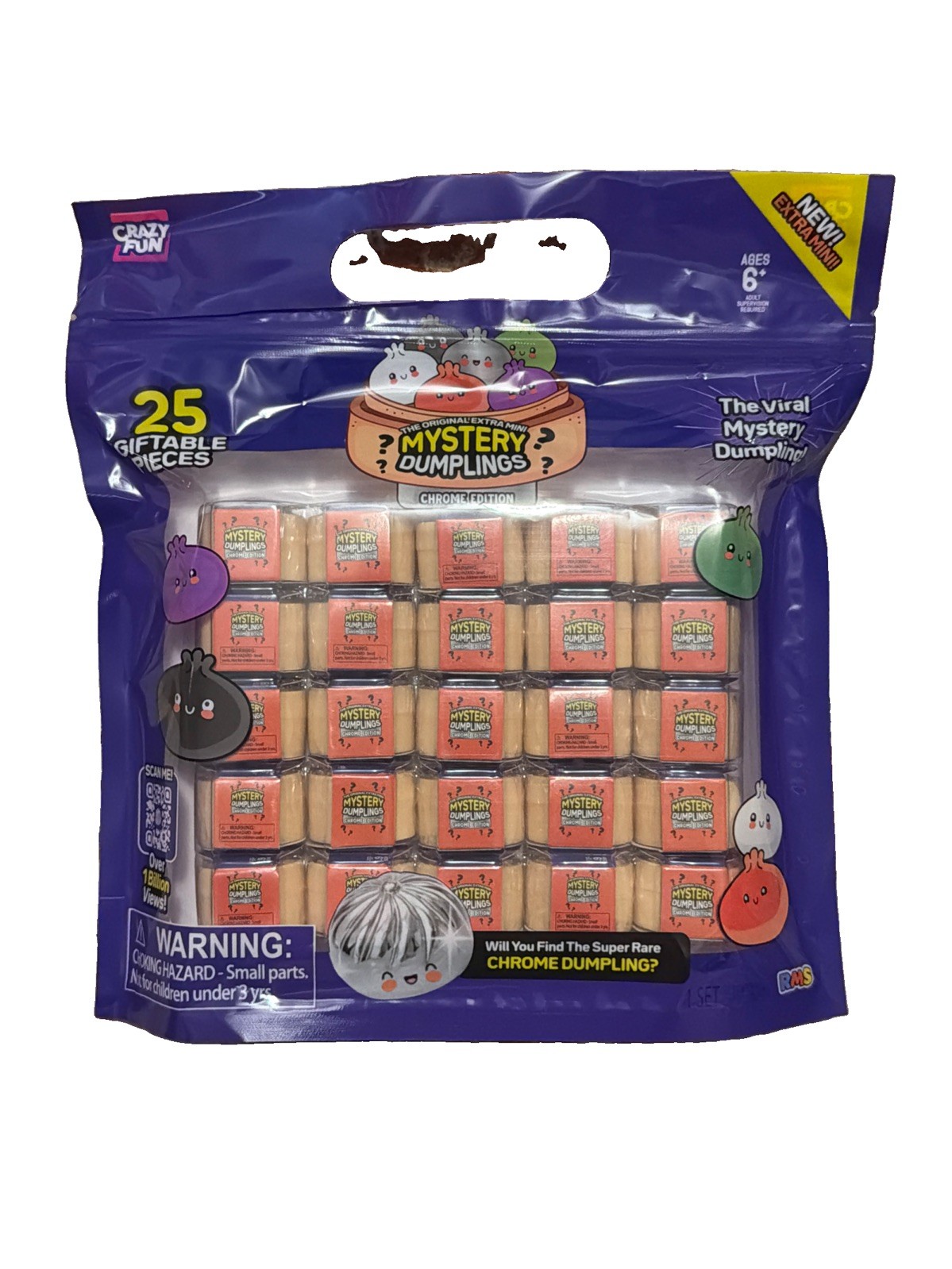 SEALED RMS Crazy Fun Extra Mini Mystery Dumpling Chrome Edition Set 25x RARE