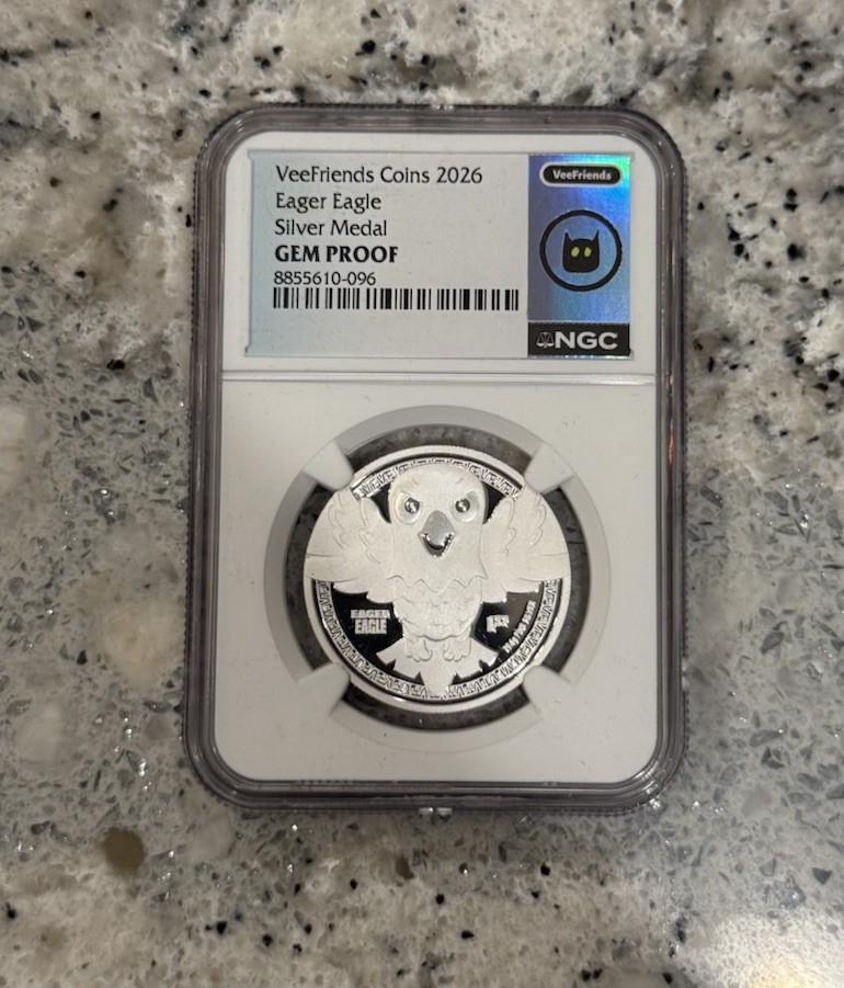 2026 VeeFriends Collectible Coin EAGER EAGLE SILVER COIN PURE .999 FINE SILVER 