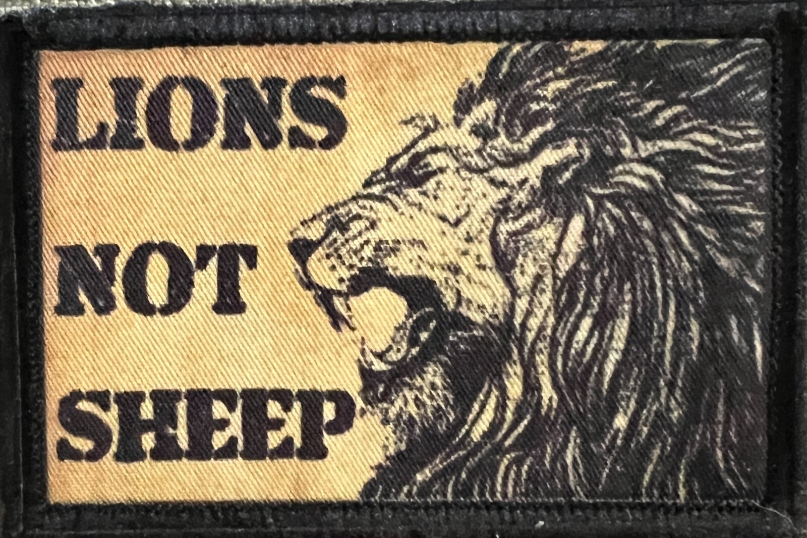 Lions Not Sheep Morale Patch Military Tactical
