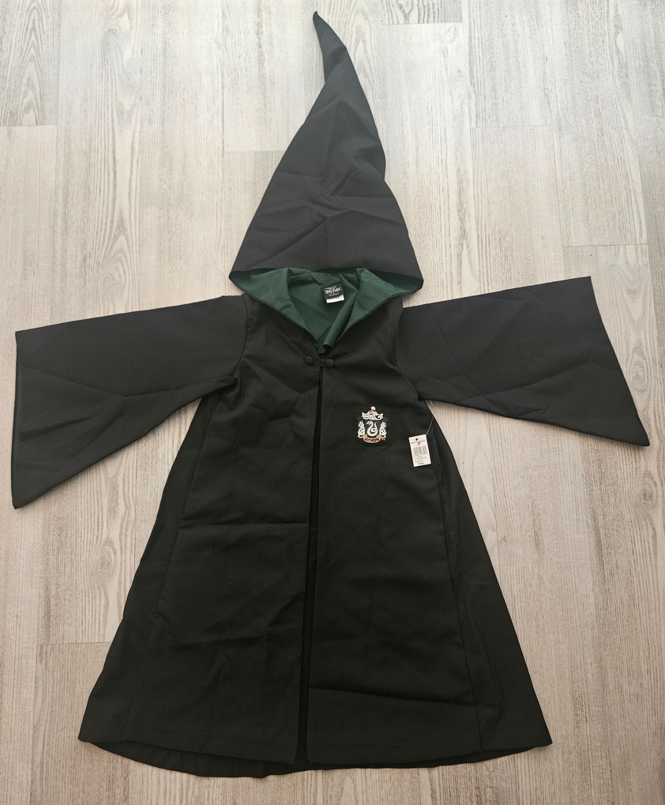 NWT Authentic Universal Studios Harry Potter Slytherin Kids Robe Size 5/6 XXXXS
