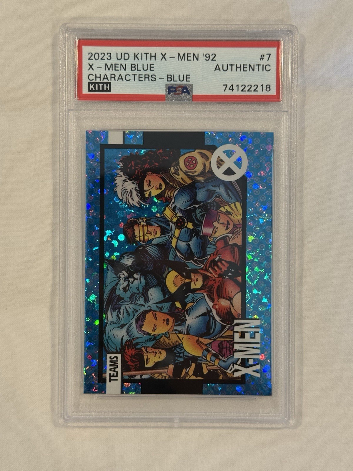 Kith x Marvel X-Men 1/50 Blue Strike Force Limited Edition PSA Card