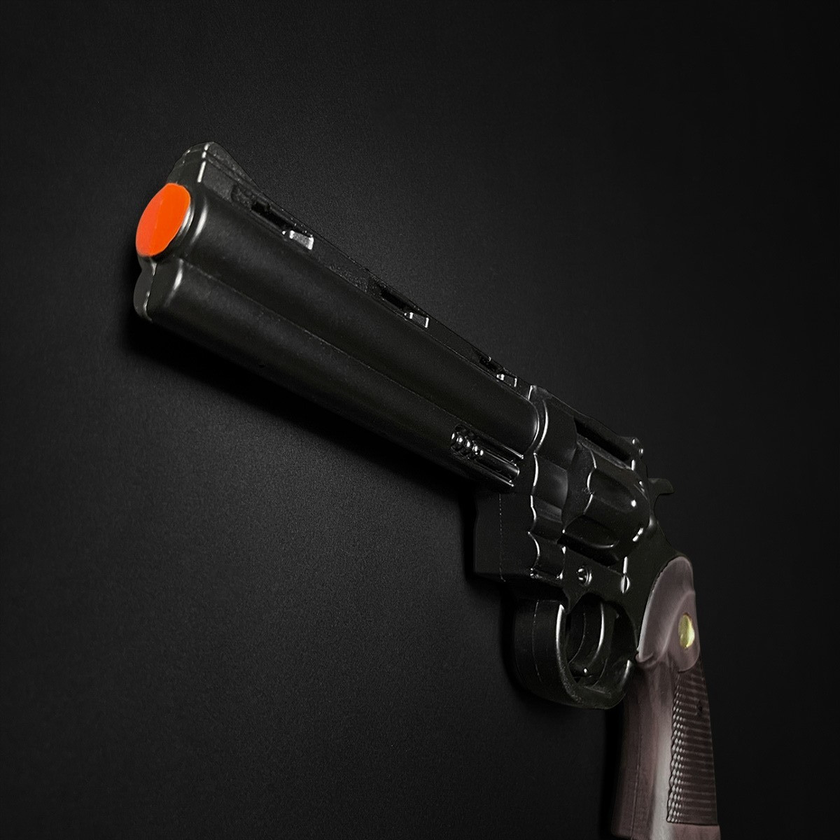 Black Fantasy Grimes Colt Python Revolver Foam Gun For Cosplay, Collections