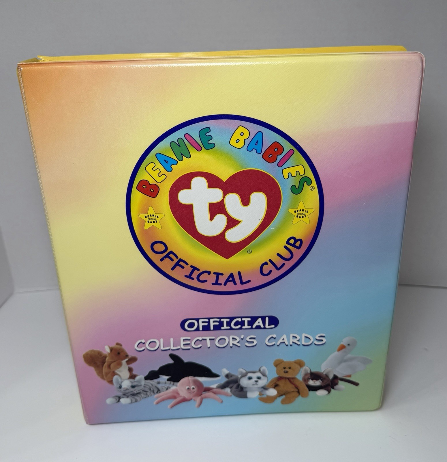 Vintage 1998 TY Beanie Babies Official Collector Club Card Album Binder w/ Cards