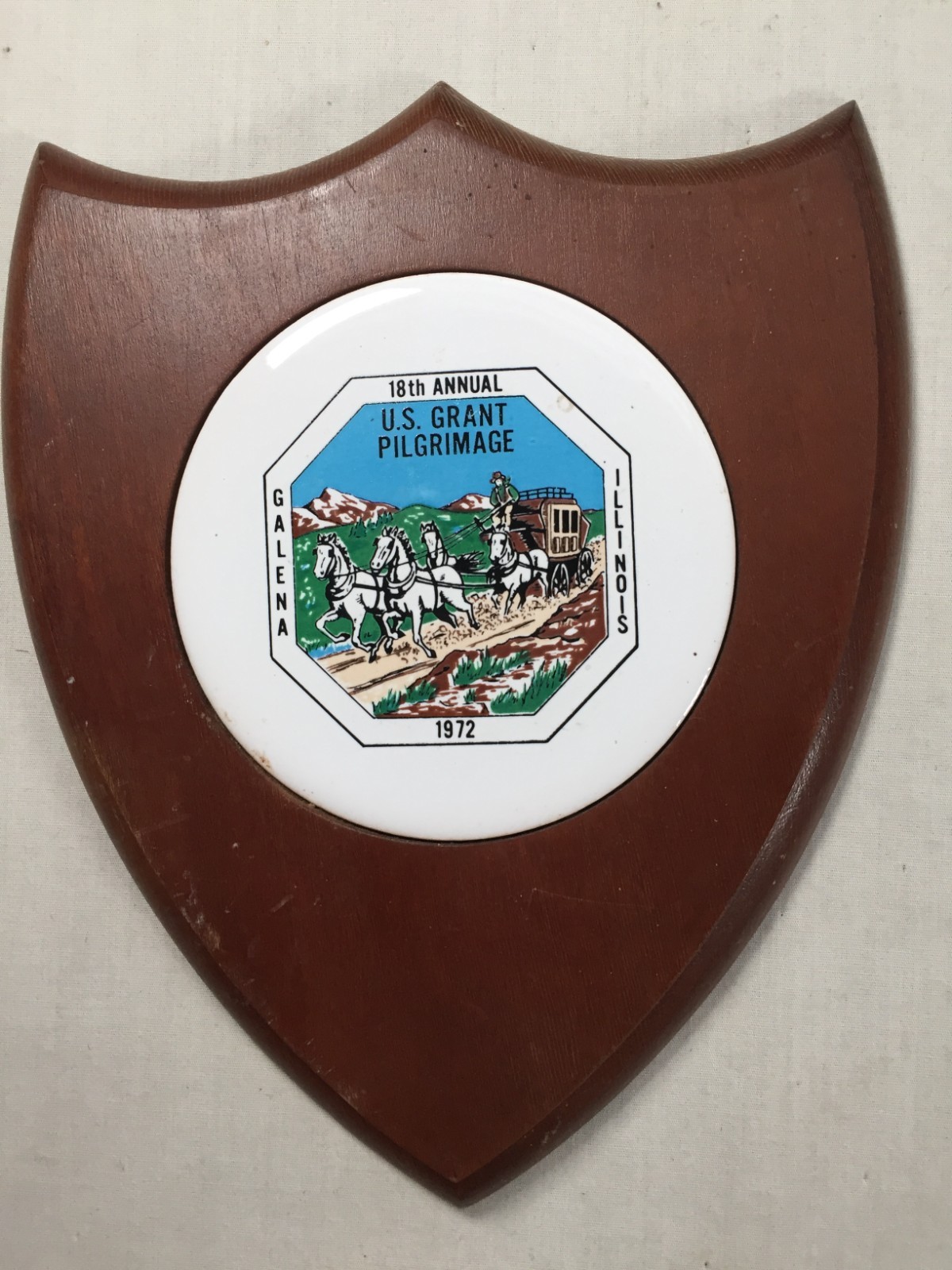 1972 18th annual US Grant Pilgrimage Galena Illinois plaque BSA Emblem 1972 18th annual US Grant Pilgrimage Galena Illinois plaque BSA Emblem