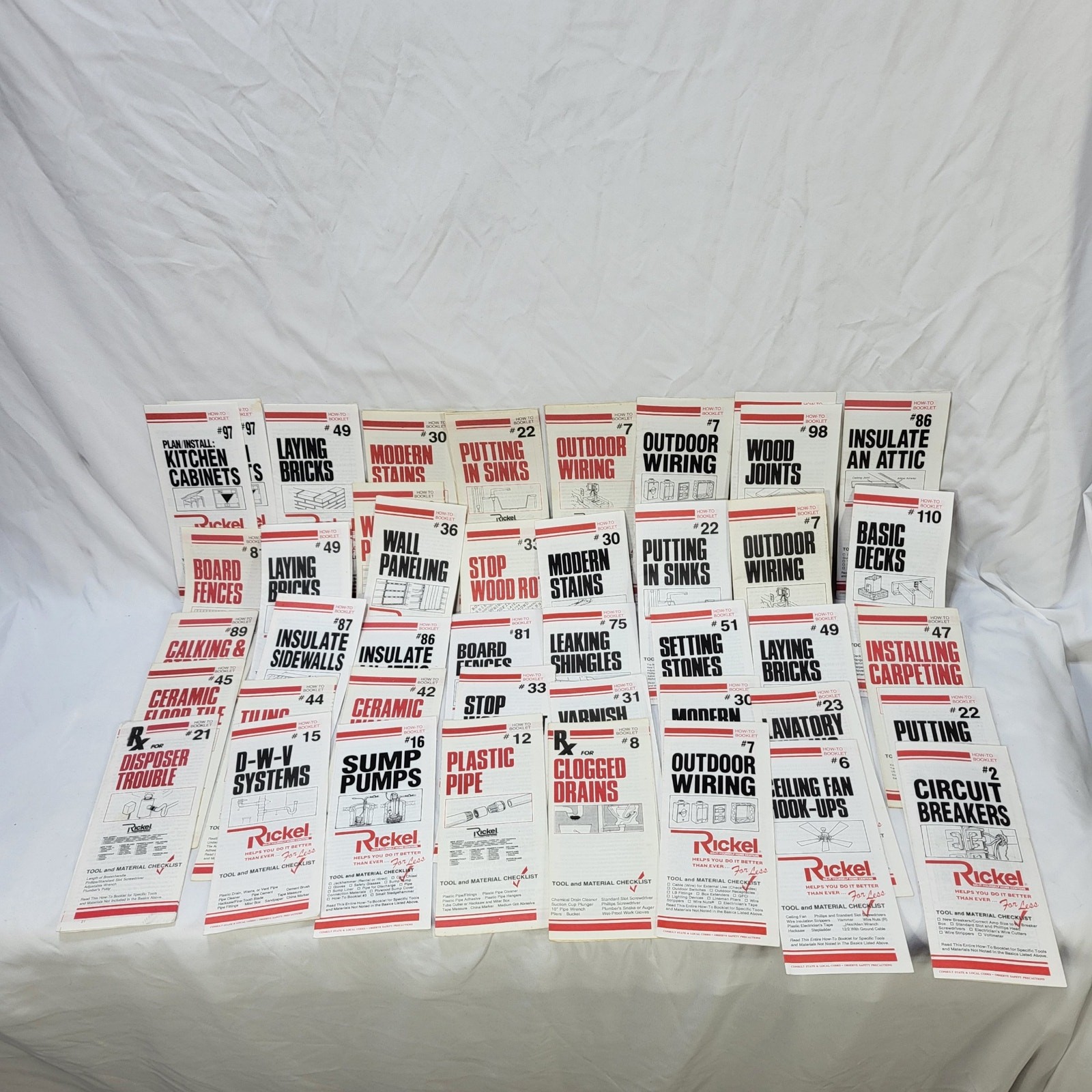 Vintage Rickel How To Booklets Lot 100+ DIY Home Improvement Guides NJ Ephemera