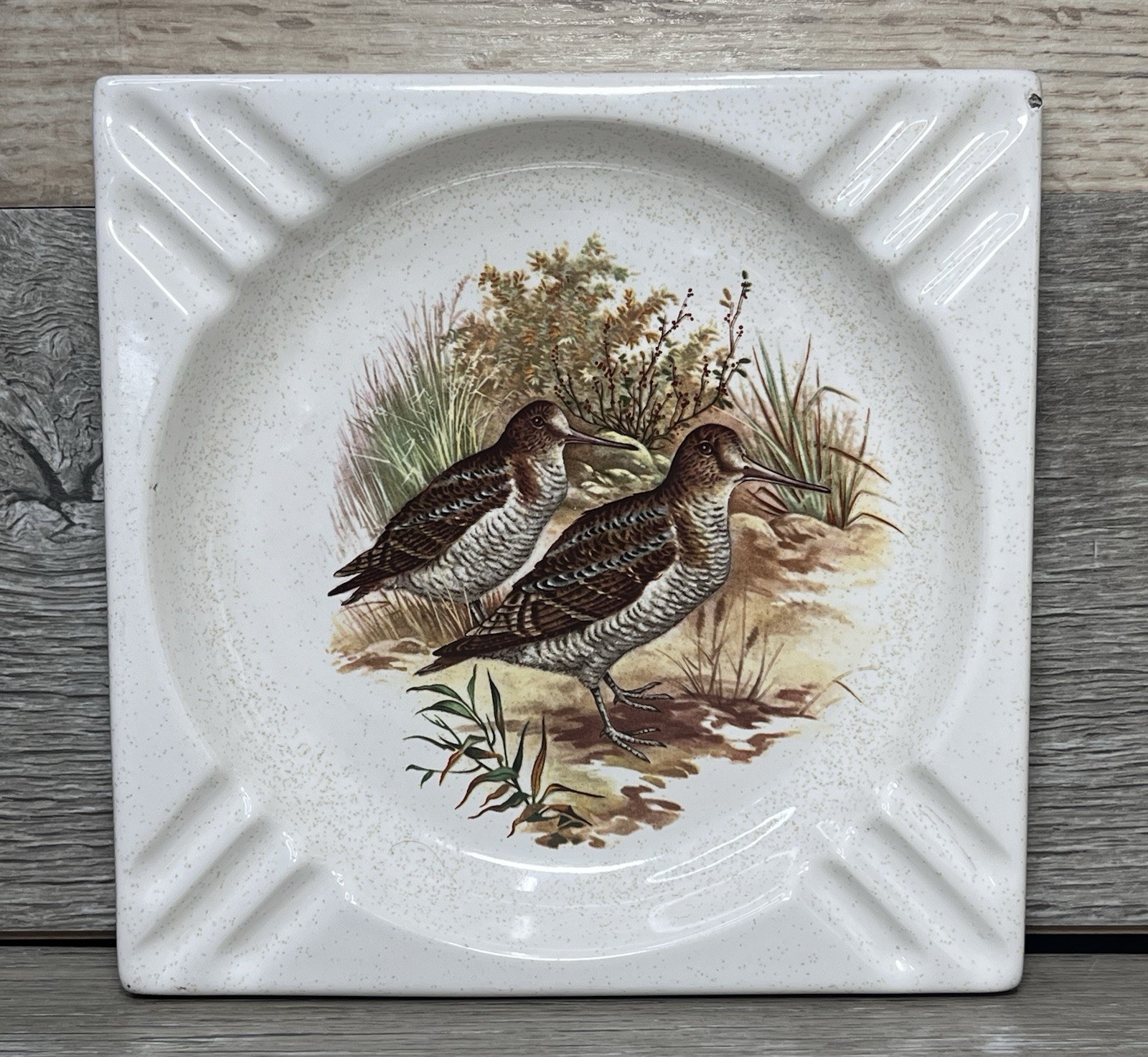 HYALYN Ashtray Long Beak Game Birds 7\