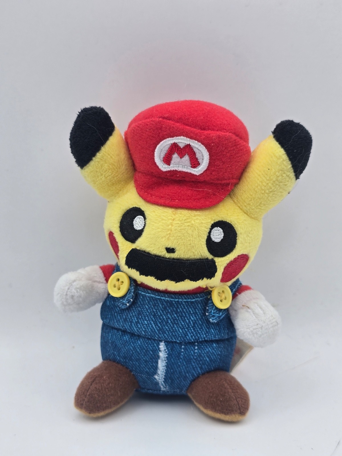 Pokemon Center Original Nintendo Mario Pikachu Plush Doll Toy Keychain Japan 