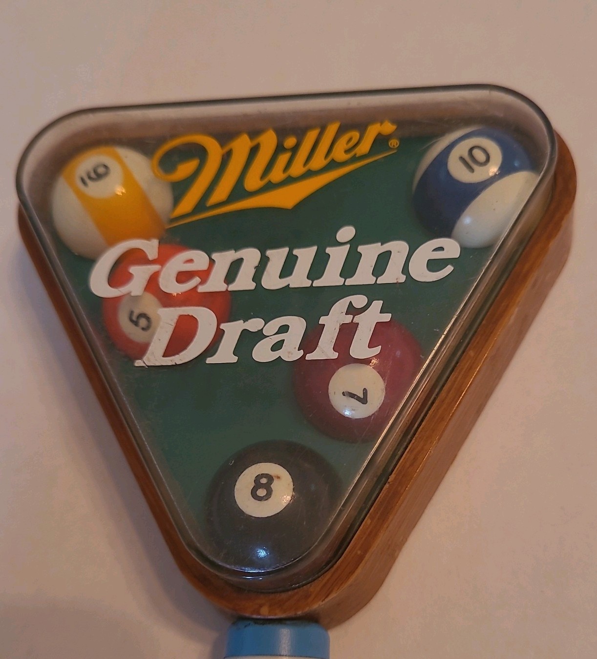  MILLER GENUINE DRAFT - MGD Tap Handle BAR Billiard Balls w/ Pool Cue