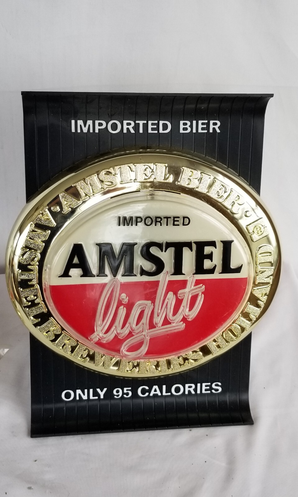 Vintage Amstel Light Plastic Bar Beer Wall Hang or Table Sign