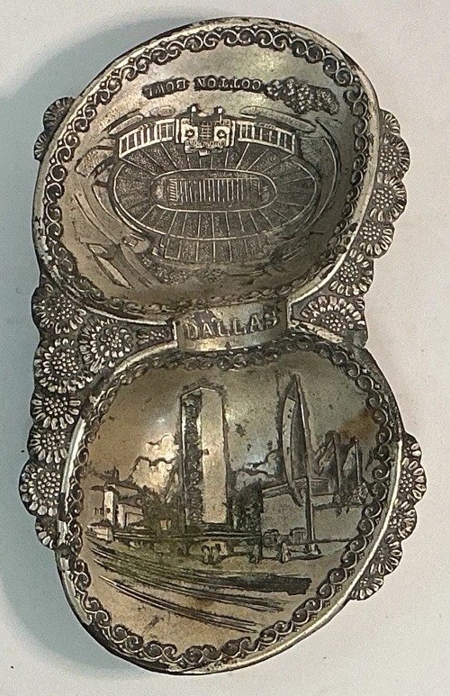 Vintage Dallas Texas (Cotton Bowl & State Fair) Souvenir Ashtray / Trinket Dish
