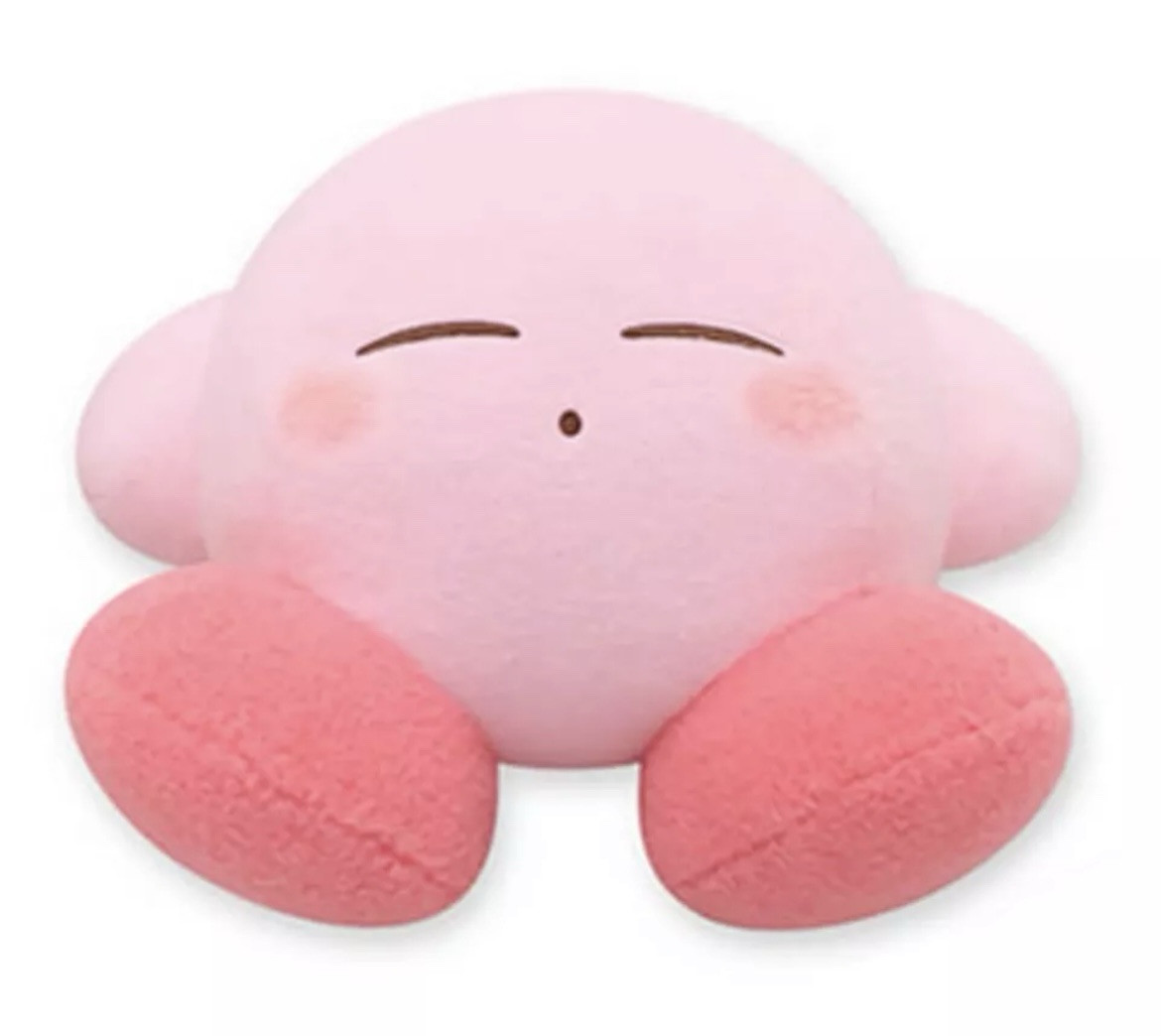 Kitby Wool Sleeping BIG 14” Plush Kirby of the Stars - US Seller