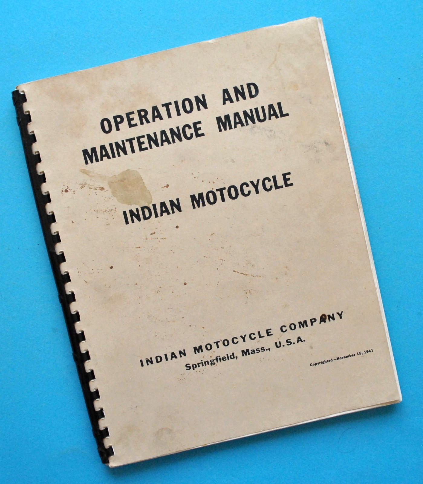 1930\'s-40\'s Indian Motorcycle Service Manual Scout 45 & 30.50 Restoration Book