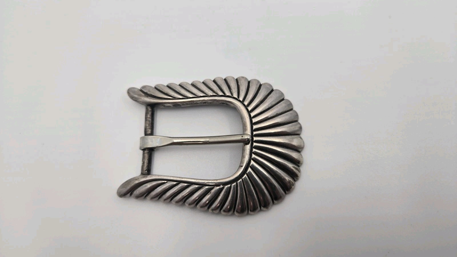 VTG Signed DM Douglas Magnus Sterling Silver Starburst 1” Fit Belt Buckle