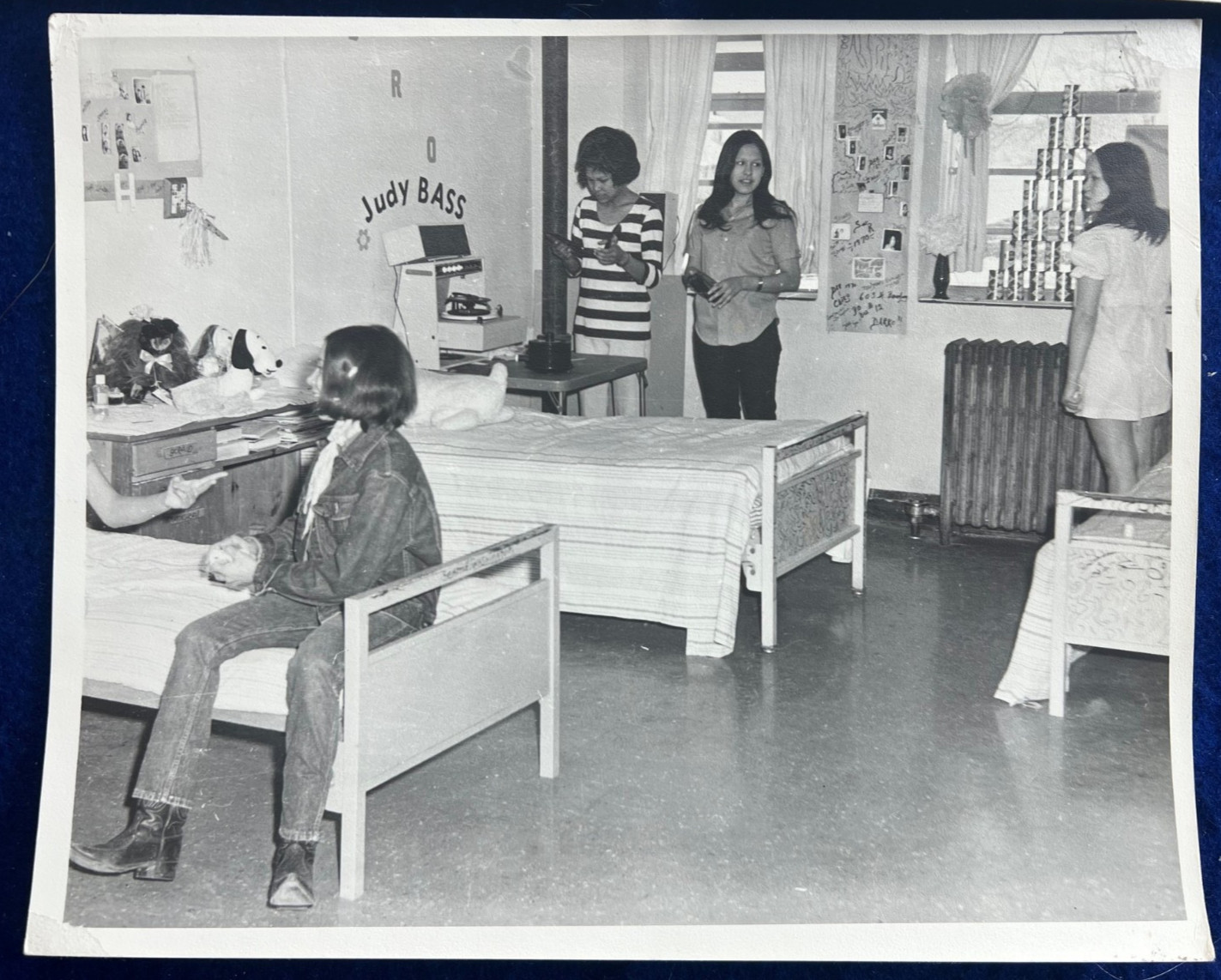 1970s Native American Teenager Indian School Girl\'s Dorm Room Photo