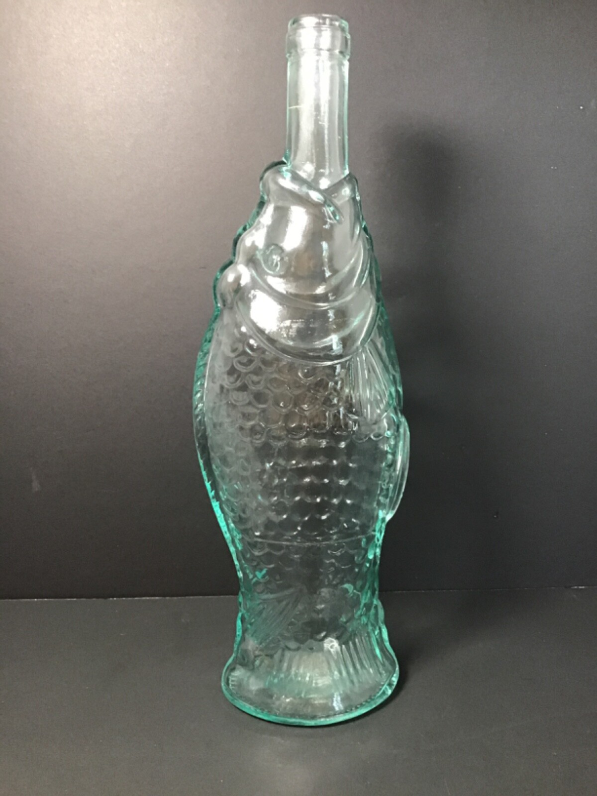 Fish Wine Bottle ANTINORI BIANCO ITALY Green Glass Wine Bottle 13\