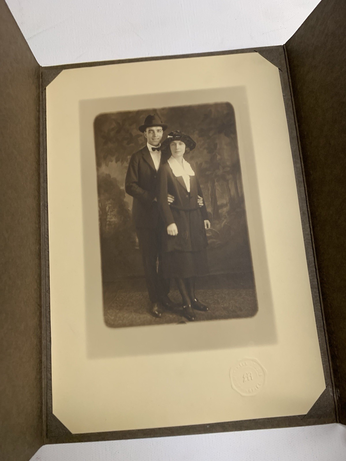 Beautiful vintage couple Portrait In booklet 1910s-1920s