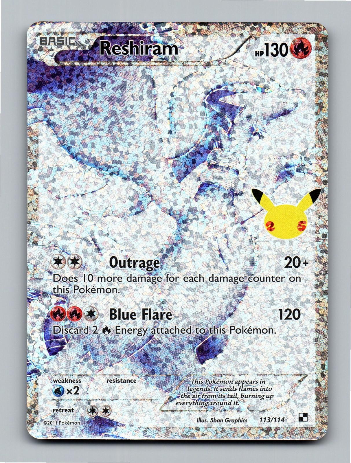 Reshiram 113/114 Celebrations: Classic Collection Holo Classic Collection NM/M