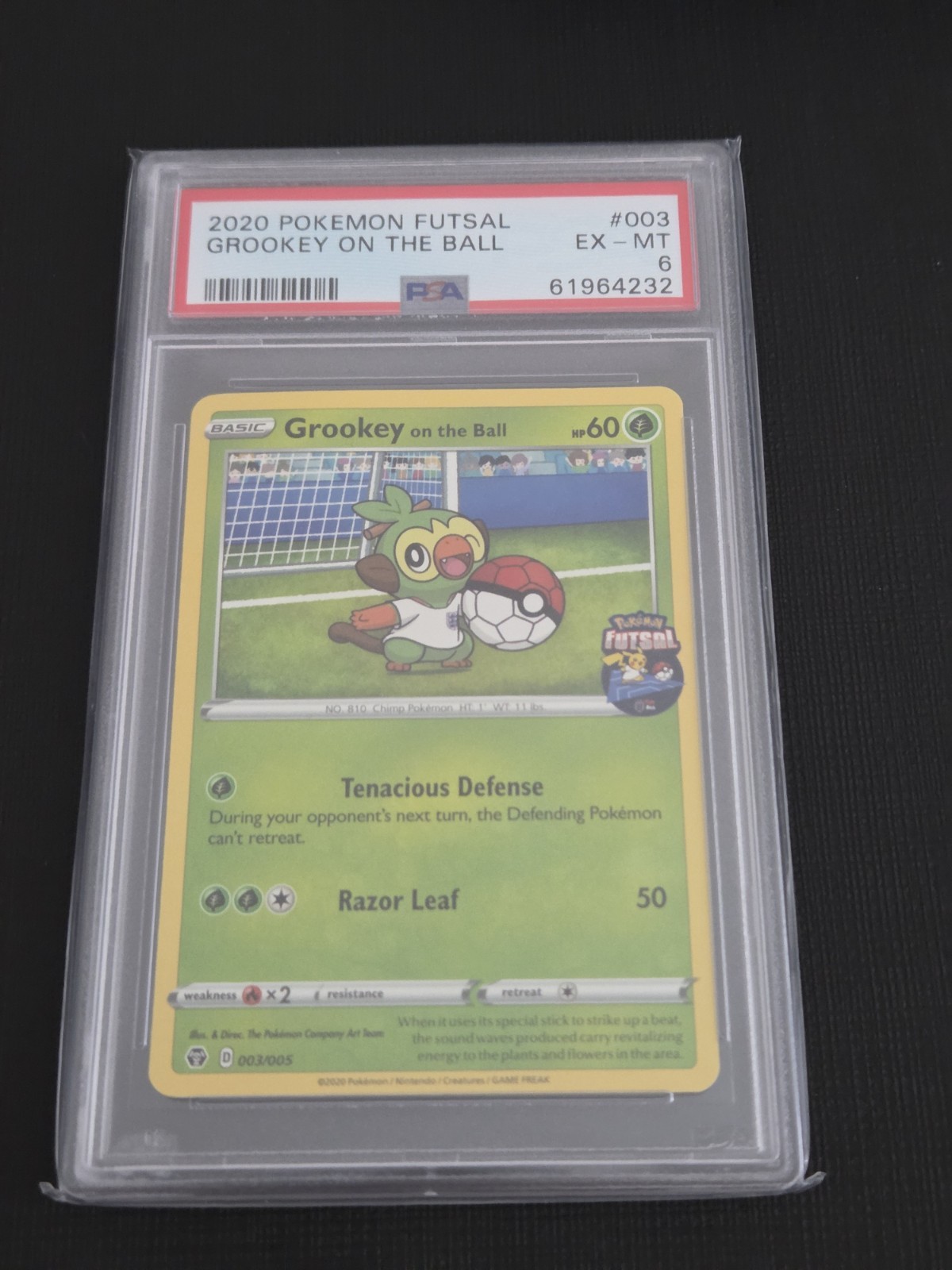 Grookey on the Ball Pokemon Futsal Promo 003/005 PSA 6