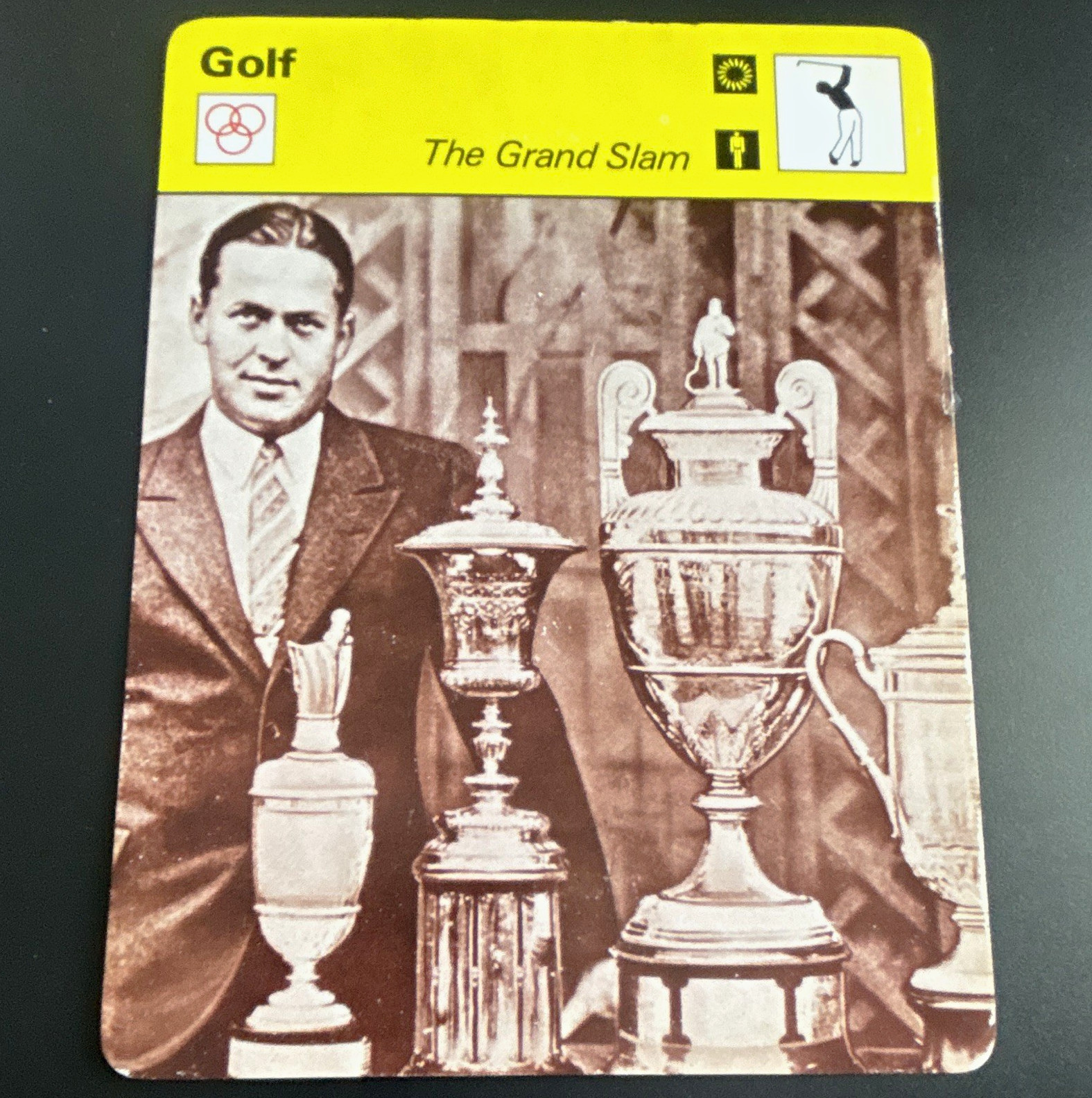 Editions Rencontre S.A. Lausanne 1978 Bobby Jones Golf Grand Slam Base Card