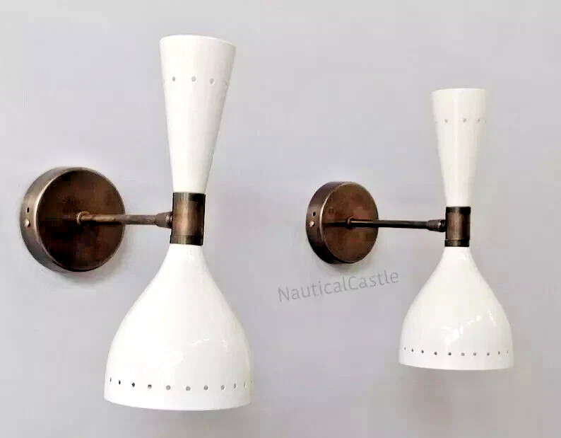 Orange Wall Sconce Diabolo Pair of Modern Italian Wall Lights Wall Fixture Lamp Orange Wall Sconce Diabolo Pair of Modern Italian Wall Lights Wall Fixture Lamp
