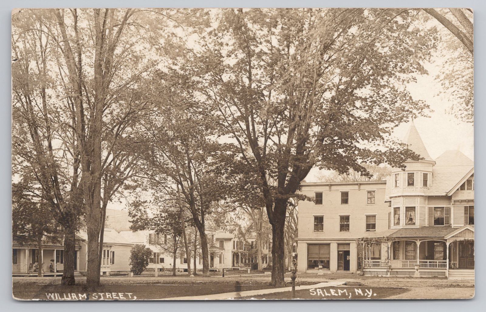William Street RPPC Postcard Salem NY Vintage Small Town Scene 1912 William Street RPPC Postcard Salem NY Vintage Small Town Scene 1912