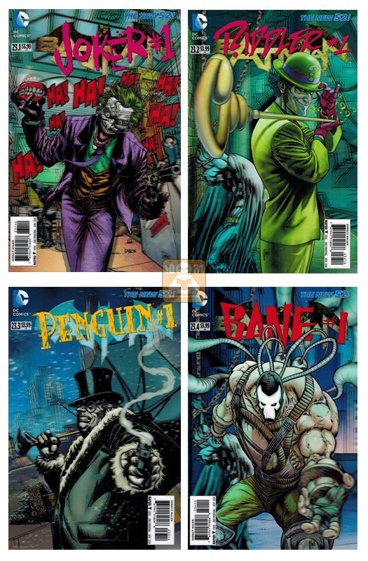 💥 BATMAN #23.1 23.2 23.3 23.4 3D 2ND PRINT VARIANT 2014 JOKER PENGUIN RIDDLER