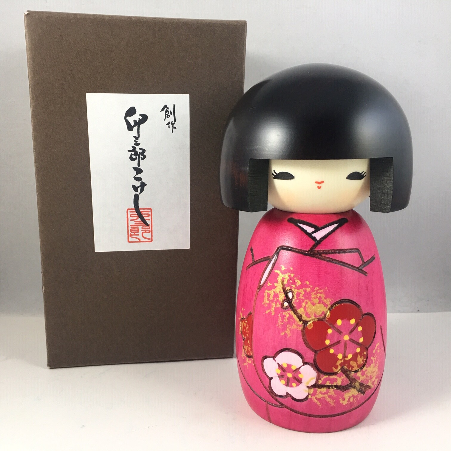 Usaburo Japanese Kokeshi Wooden Doll 5\ Usaburo Japanese Kokeshi Wooden Doll 5\