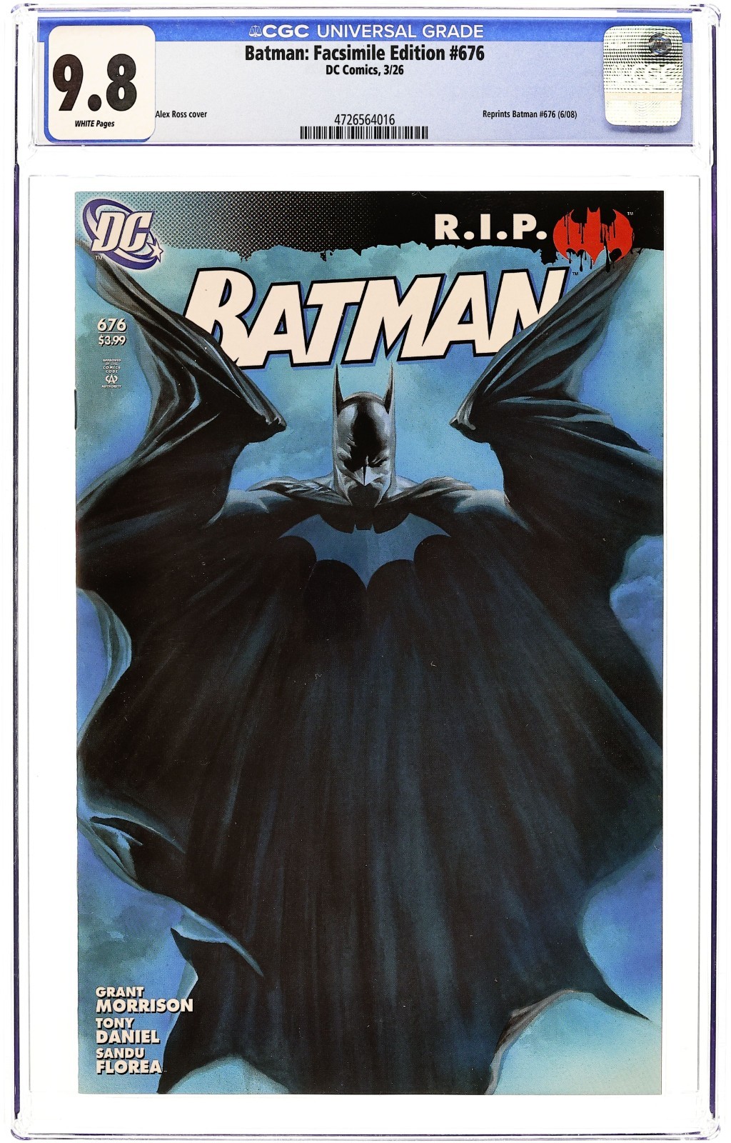 Batman #676A Facsimile Edition - 2026 - CGC 9.8 - Alex Ross Batman #676A Facsimile Edition - 2026 - CGC 9.8 - Alex Ross