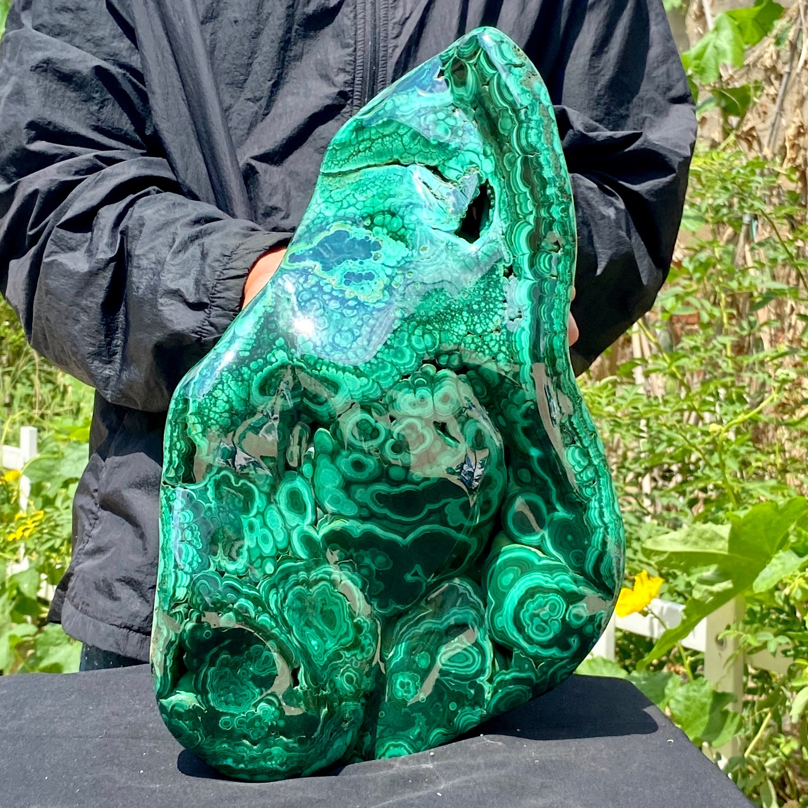 30.42LB TOP Natural Malachite crystal quartz Mineral specimen Reiki gem
