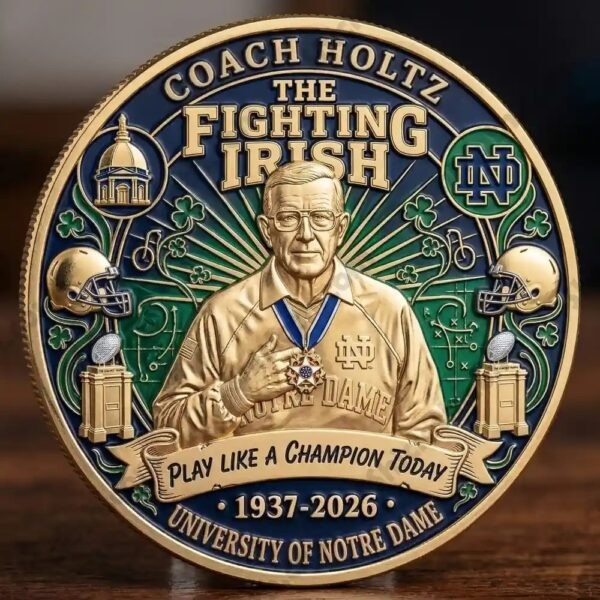 Notre Dame Fighting Irish Coach Holtz 1937-2026 Commemorative Coin
