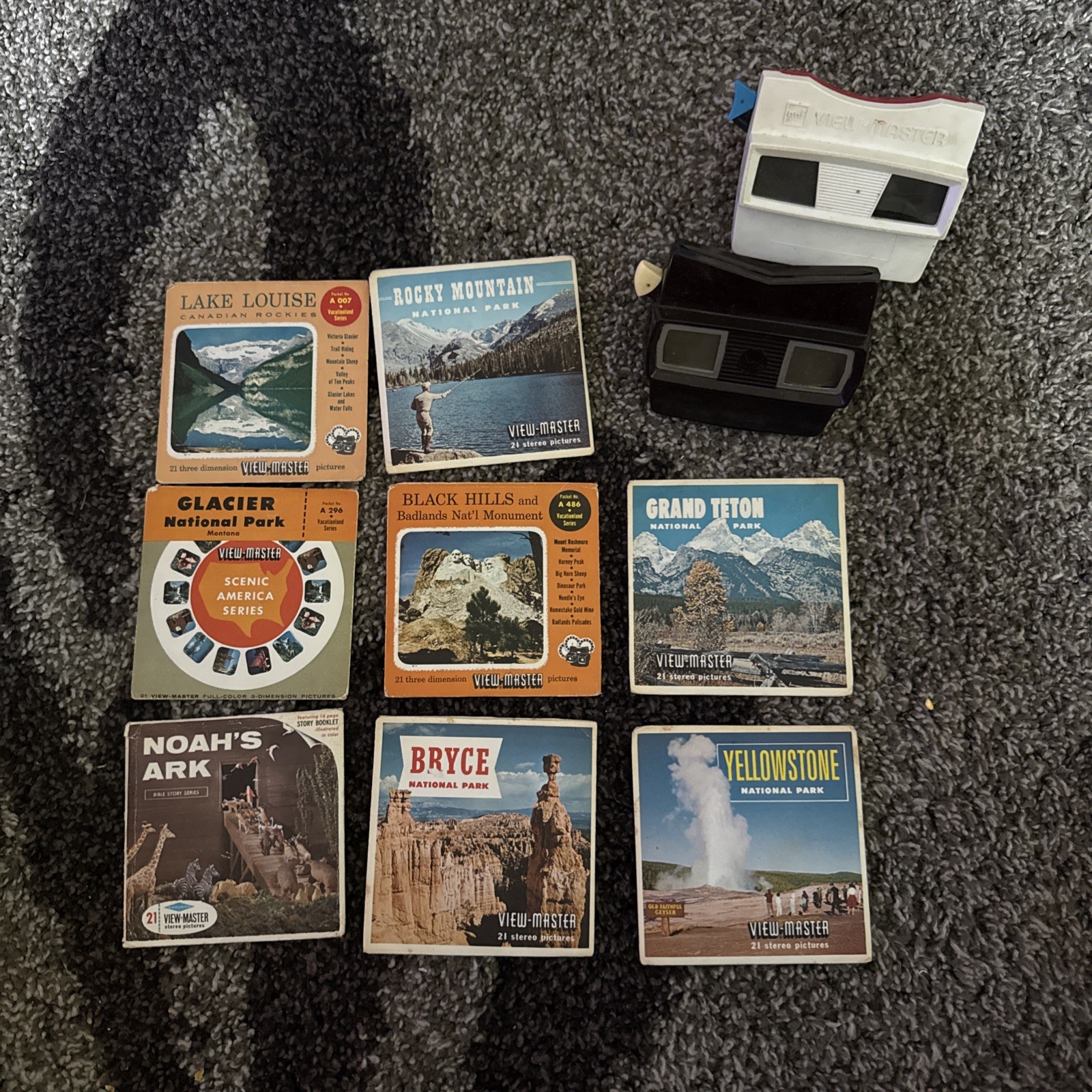 View-Master 8-National Parks, Lassie, Heidi, Lot of 19, 1950-1970’s Vintage